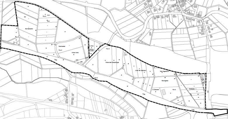 Lageplan Geltungsbereich, genordet, unmaßstäblich