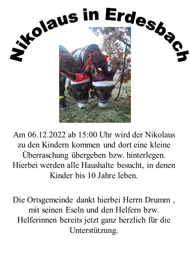Nikolaus in Erdesbach Startseite